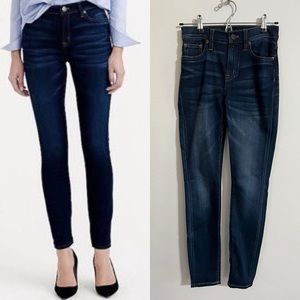 J. Crew | Lookout High Rise Skinny jeans in dark blue Darci wash, size 24